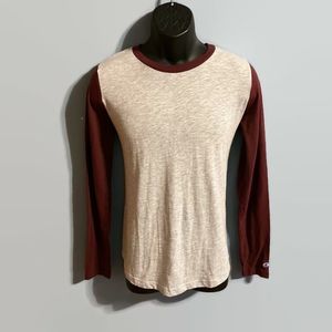 Champion Men’s Gray/Maroon Long Sleeve Shirt